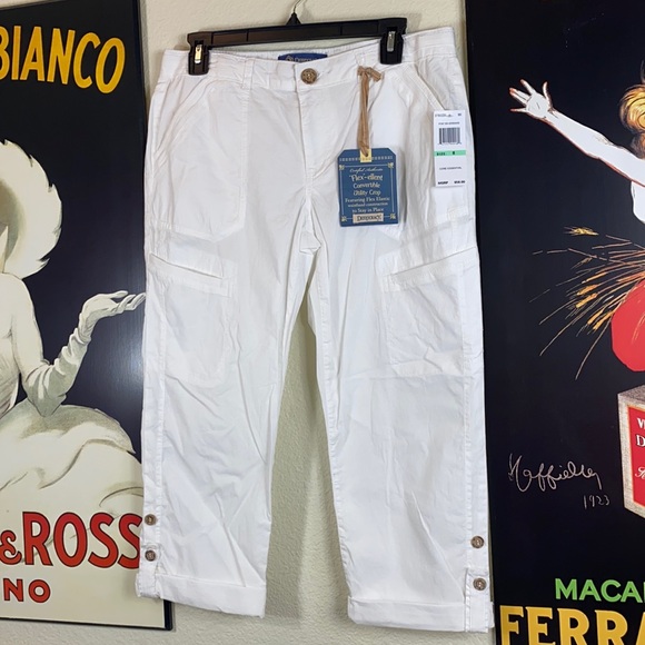 Democracy Pants - NWT Democracy convertible Utility Crop, White, Sz8
